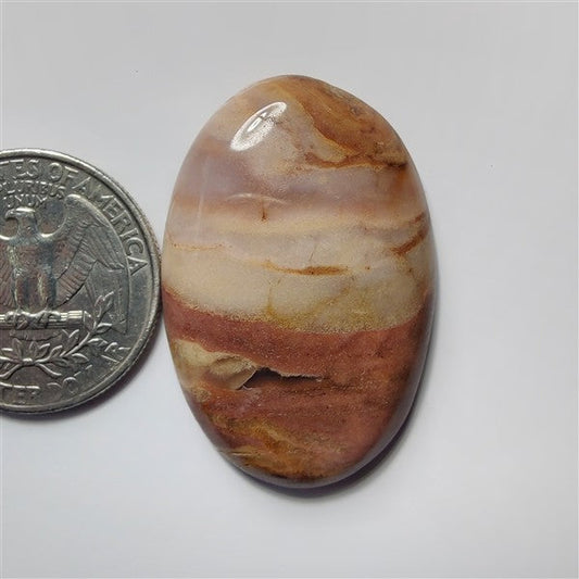 Coconut jasper gemstone cabochon - natural crystal healing stone for jewelry making by SemiPreciousCabs