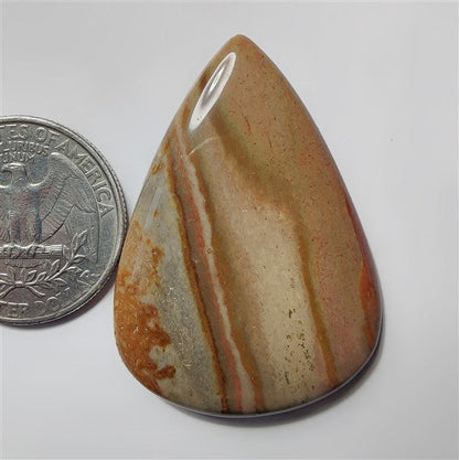 Polychrome Jasper gemstone cabochon - natural crystal healing stone for jewelry making by SemiPreciousCabs