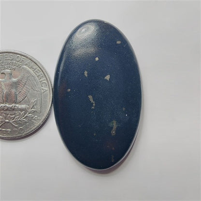 Black Dot Agate gemstone cabochon - natural crystal healing stone for jewelry making by SemiPreciousCabs