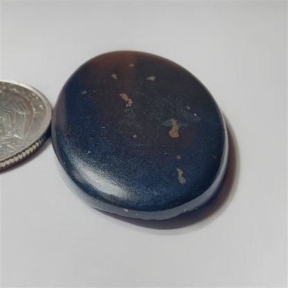 Black Dot Agate gemstone cabochon - natural crystal healing stone for jewelry making by SemiPreciousCabs