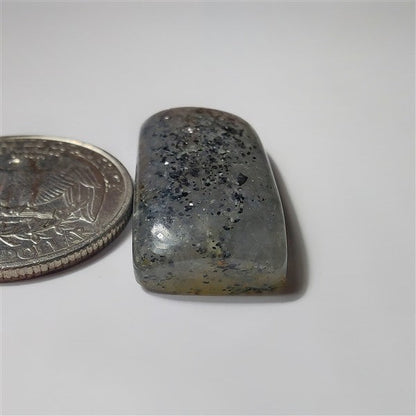 Mid Night Quartz gemstone cabochon - natural crystal healing stone for jewelry making by SemiPreciousCabs