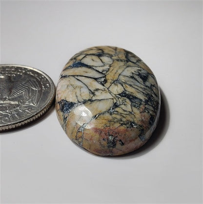 Pinolith Jasper gemstone cabochon - natural crystal healing stone for jewelry making by SemiPreciousCabs