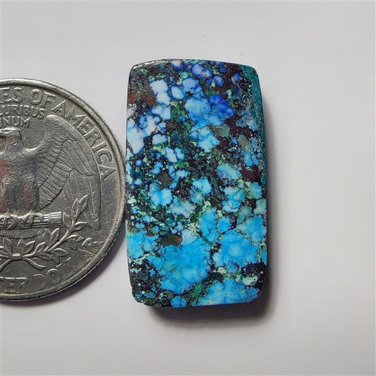 Dyed Turquoise gemstone cabochon - natural crystal healing stone for jewelry making by SemiPreciousCabs