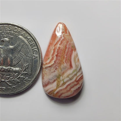 Rhodochrosite gemstone cabochon - natural crystal healing stone for jewelry making by SemiPreciousCabs