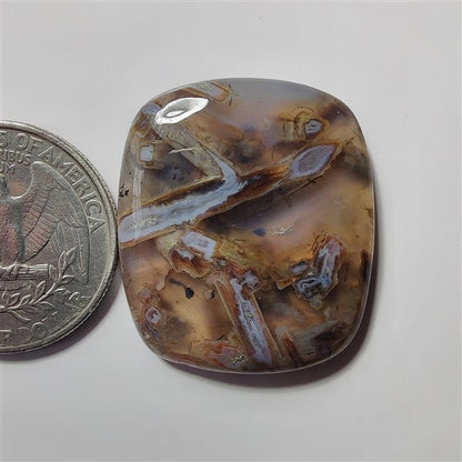 Turkish Stick Agate gemstone cabochon - natural crystal healing stone for jewelry making by SemiPreciousCabs