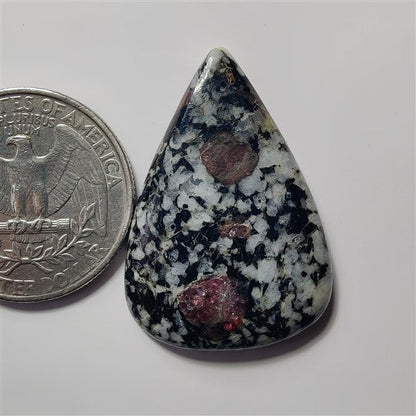 Ruby Foll gemstone cabochon - natural crystal healing stone for jewelry making by SemiPreciousCabs