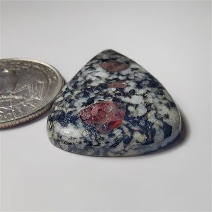 Ruby Foll gemstone cabochon - natural crystal healing stone for jewelry making by SemiPreciousCabs