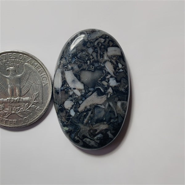 Orthoceras gemstone cabochon - natural crystal healing stone for jewelry making by SemiPreciousCabs