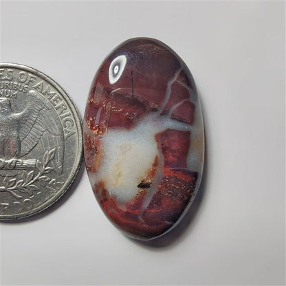 Thunder Agate gemstone cabochon - natural crystal healing stone for jewelry making by SemiPreciousCabs