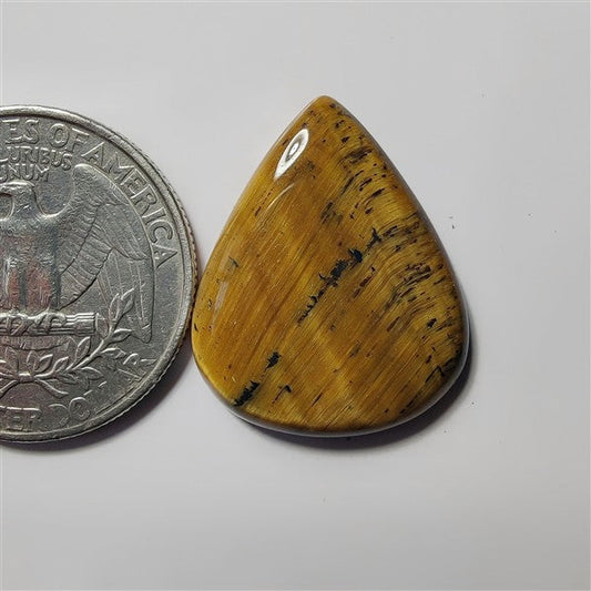 Tiger Eye gemstone cabochon - natural crystal healing stone for jewelry making by SemiPreciousCabs