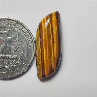 Tiger Eye gemstone cabochon - natural crystal healing stone for jewelry making by SemiPreciousCabs