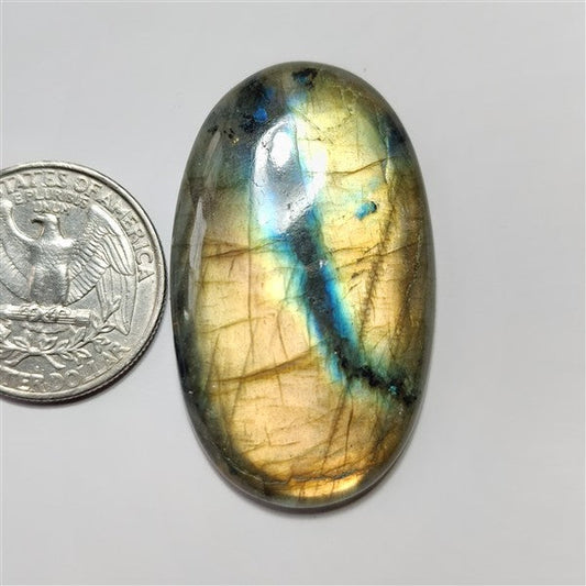 Labradorite gemstone cabochon - natural crystal healing stone for jewelry making by SemiPreciousCabs
