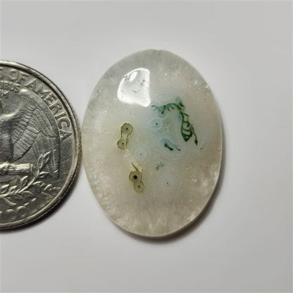 Solar Quartz gemstone cabochon - natural crystal healing stone for jewelry making by SemiPreciousCabs