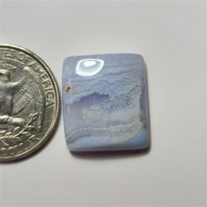 Blue Lace Agate gemstone cabochon - natural crystal healing stone for jewelry making by SemiPreciousCabs