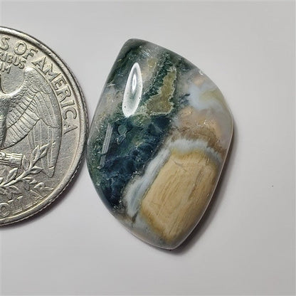 Ocean Jasper gemstone cabochon - natural crystal healing stone for jewelry making by SemiPreciousCabs