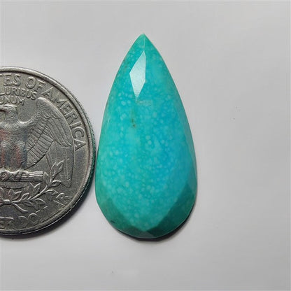 Rose Cut Arizona Turquoise gemstone cabochon - natural crystal healing stone for jewelry making by SemiPreciousCabs