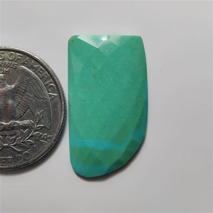 Rose Cut Arizona Turquoise gemstone cabochon - natural crystal healing stone for jewelry making by SemiPreciousCabs