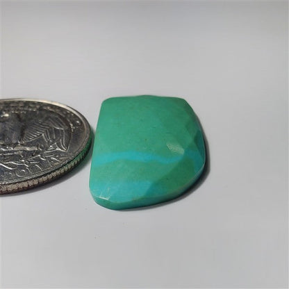 Rose Cut Arizona Turquoise gemstone cabochon - natural crystal healing stone for jewelry making by SemiPreciousCabs