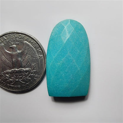 Rose Cut Arizona Turquoise gemstone cabochon - natural crystal healing stone for jewelry making by SemiPreciousCabs