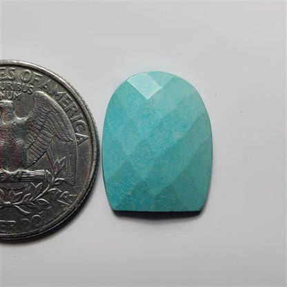 Rose Cut Arizona Turquoise gemstone cabochon - natural crystal healing stone for jewelry making by SemiPreciousCabs