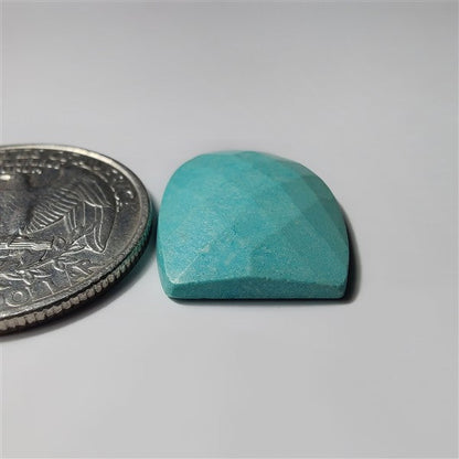 Rose Cut Arizona Turquoise gemstone cabochon - natural crystal healing stone for jewelry making by SemiPreciousCabs