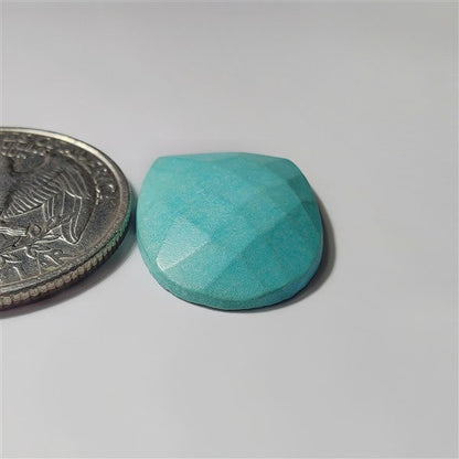 Rose Cut Arizona Turquoise gemstone cabochon - natural crystal healing stone for jewelry making by SemiPreciousCabs