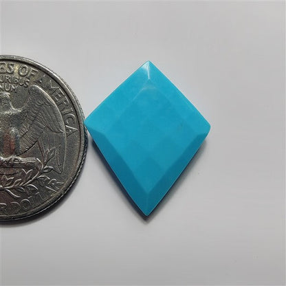 Rose Cut Arizona Turquoise gemstone cabochon - natural crystal healing stone for jewelry making by SemiPreciousCabs