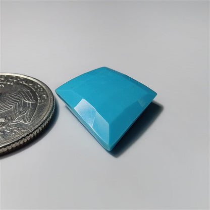 Rose Cut Arizona Turquoise gemstone cabochon - natural crystal healing stone for jewelry making by SemiPreciousCabs