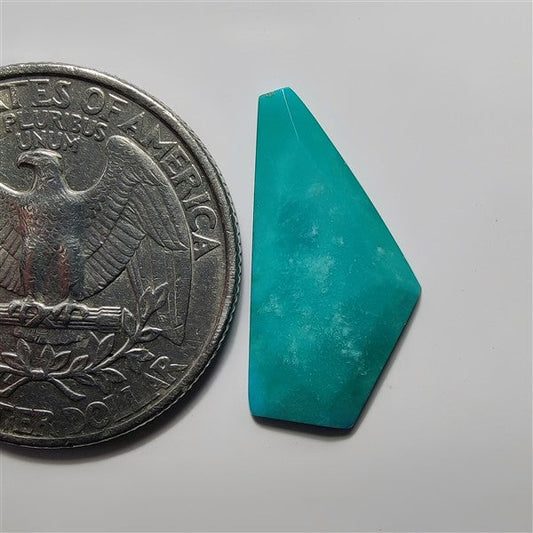 Rose Cut Arizona Turquoise gemstone cabochon - natural crystal healing stone for jewelry making by SemiPreciousCabs