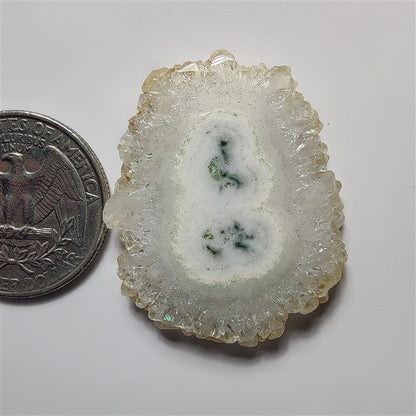 Solar Quartz Druzy gemstone cabochon - natural crystal healing stone for jewelry making by SemiPreciousCabs