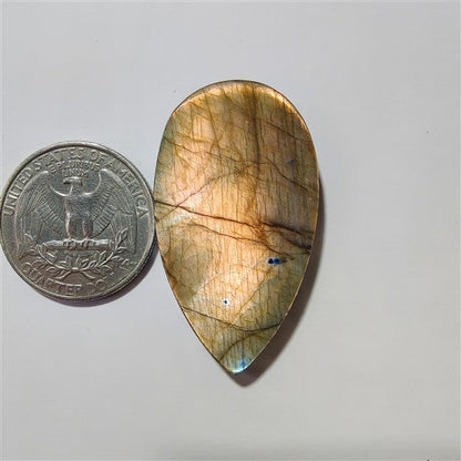 Labradorite gemstone cabochon - natural crystal healing stone for jewelry making by SemiPreciousCabs