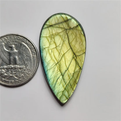 Labradorite gemstone cabochon - natural crystal healing stone for jewelry making by SemiPreciousCabs