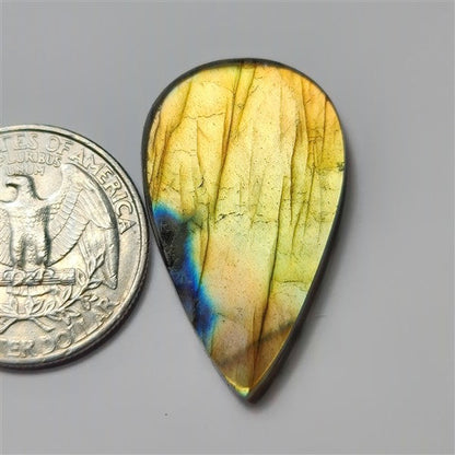 Labradorite gemstone cabochon - natural crystal healing stone for jewelry making by SemiPreciousCabs