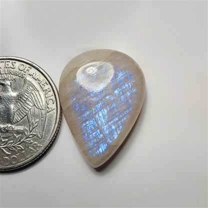 African Moonstone gemstone cabochon - natural crystal healing stone for jewelry making by SemiPreciousCabs