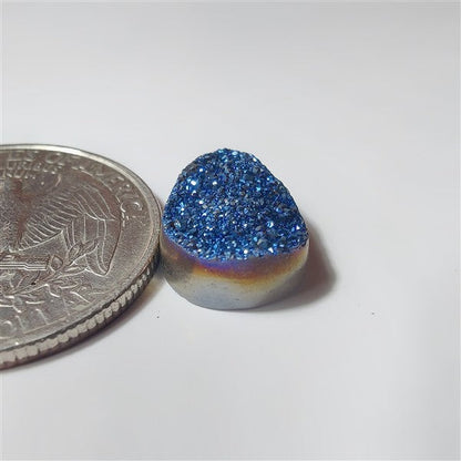 Titanium Dyed Druzy gemstone cabochon - natural crystal healing stone for jewelry making by SemiPreciousCabs