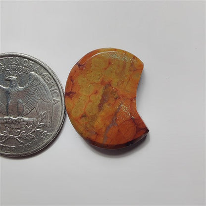 Ocean Jasper Moon gemstone cabochon - natural crystal healing stone for jewelry making by SemiPreciousCabs
