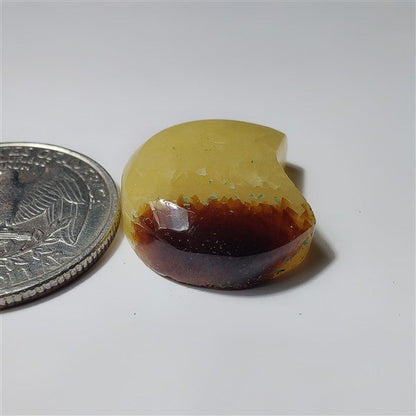 Brown Septarian Moon gemstone cabochon - natural crystal healing stone for jewelry making by SemiPreciousCabs