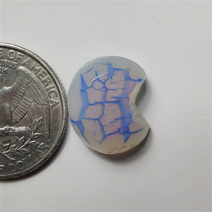 Dyed Agate Moon gemstone cabochon - natural crystal healing stone for jewelry making by SemiPreciousCabs