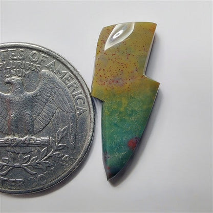 Blood Stone Thunder gemstone cabochon - natural crystal healing stone for jewelry making by SemiPreciousCabs