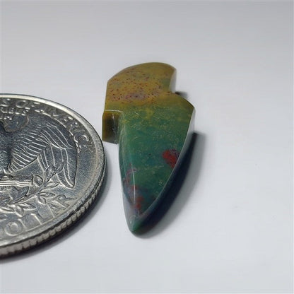 Blood Stone Thunder gemstone cabochon - natural crystal healing stone for jewelry making by SemiPreciousCabs