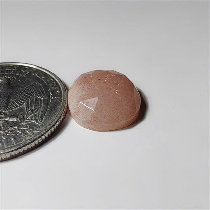Rose Cut Peach moonstone gemstone cabochon - natural crystal healing stone for jewelry making by SemiPreciousCabs