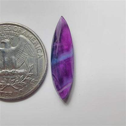Both Side Faceted Fluorite gemstone cabochon - natural crystal healing stone for jewelry making by SemiPreciousCabs