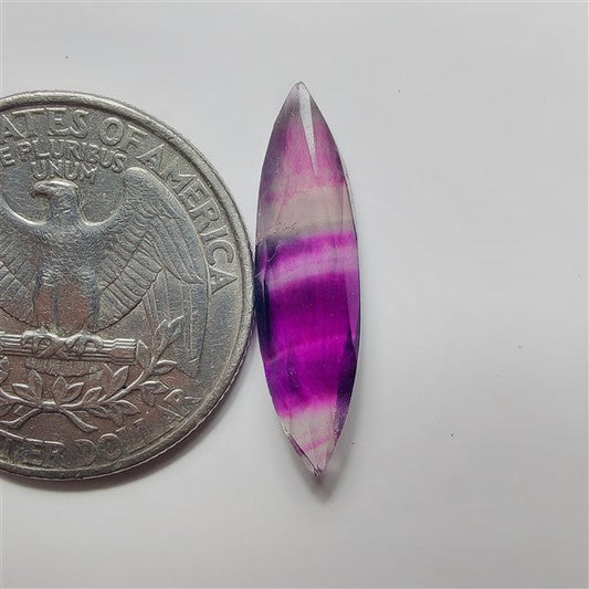 Both Side Faceted Fluorite gemstone cabochon - natural crystal healing stone for jewelry making by SemiPreciousCabs