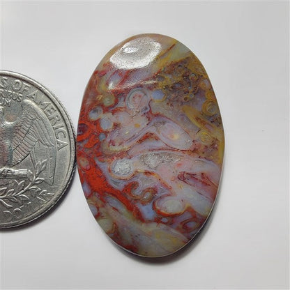 Plum Root Agate gemstone cabochon - natural crystal healing stone for jewelry making by SemiPreciousCabs