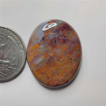 Plum Root Agate gemstone cabochon - natural crystal healing stone for jewelry making by SemiPreciousCabs