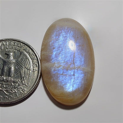 African Moonstone gemstone cabochon - natural crystal healing stone for jewelry making by SemiPreciousCabs