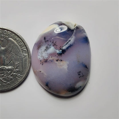 Dendritic Agate gemstone cabochon - natural crystal healing stone for jewelry making by SemiPreciousCabs