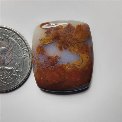 Thunder Agate gemstone cabochon - natural crystal healing stone for jewelry making by SemiPreciousCabs