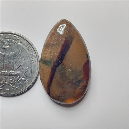 Chocolate Jasper gemstone cabochon - natural crystal healing stone for jewelry making by SemiPreciousCabs