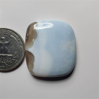 Blue Opal gemstone cabochon - natural crystal healing stone for jewelry making by SemiPreciousCabs